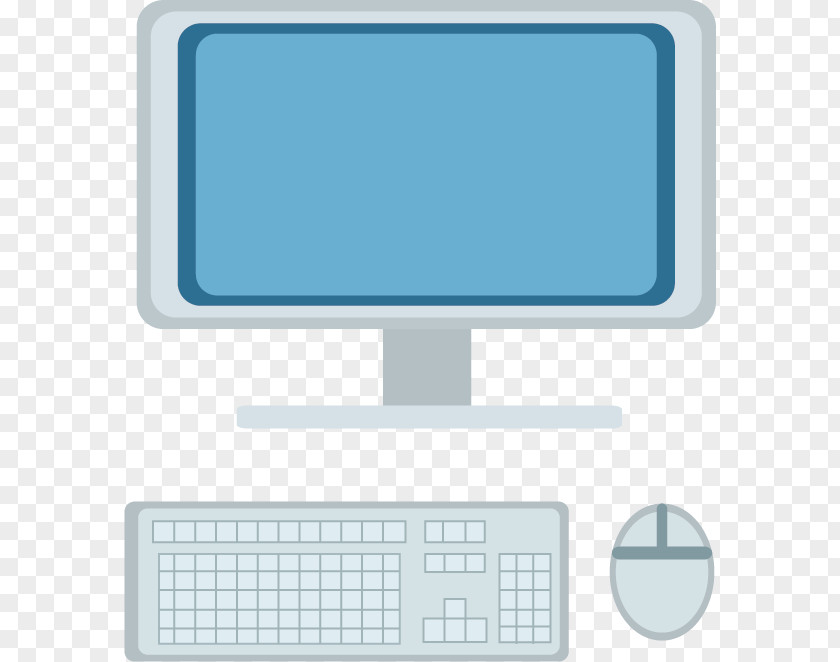 Vector Flat Computer Mouse Keyboard Desk PNG