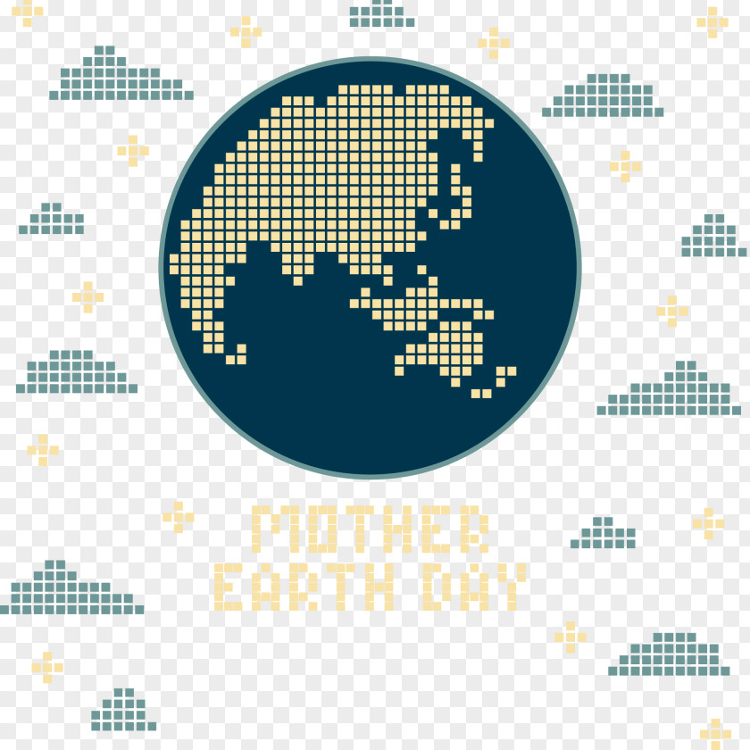 Vector Pixel Style Earth Day Google Icon PNG