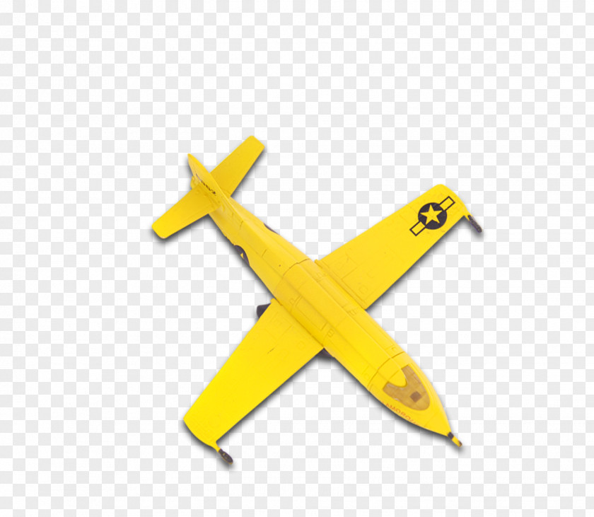 Yellow Model Plane Airplane Cartoon PNG