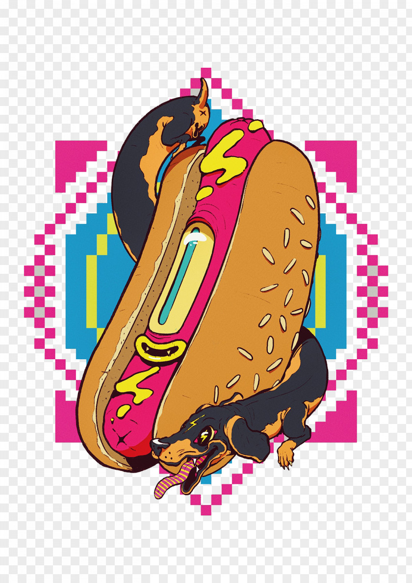 Hot Dog Illustration PNG