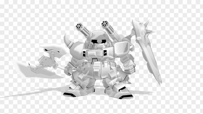 Robot Mecha White Figurine PNG