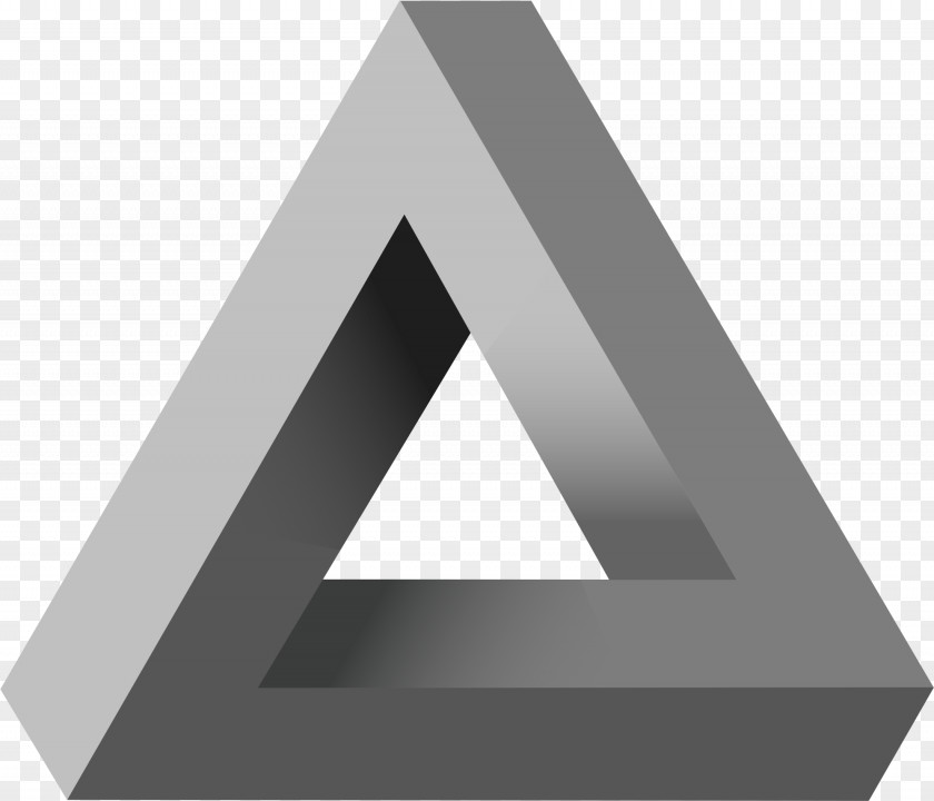 Triangle Penrose Stairs Impossible Object Geometry PNG