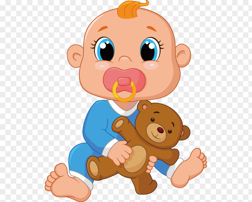 Baby Infant Cartoon Pacifier Illustration PNG
