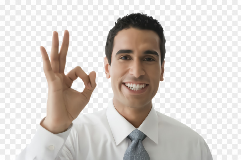 Businessperson Whitecollar Worker Gesture Finger Hand Thumb Sign Language PNG