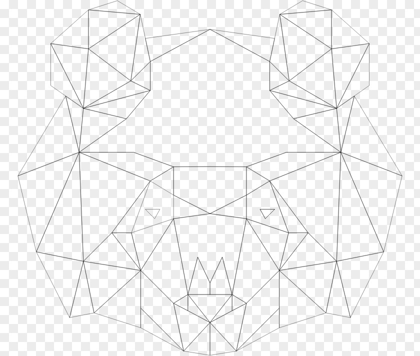 Low Poly Line Art Drawing Clip PNG
