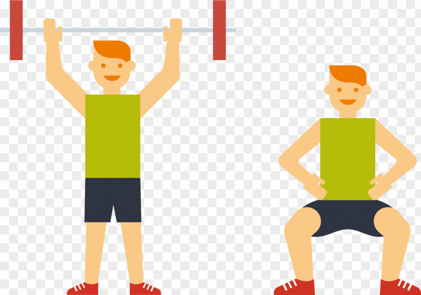 Students Raise Dumbbells Training Euclidean Vector Clip Art PNG