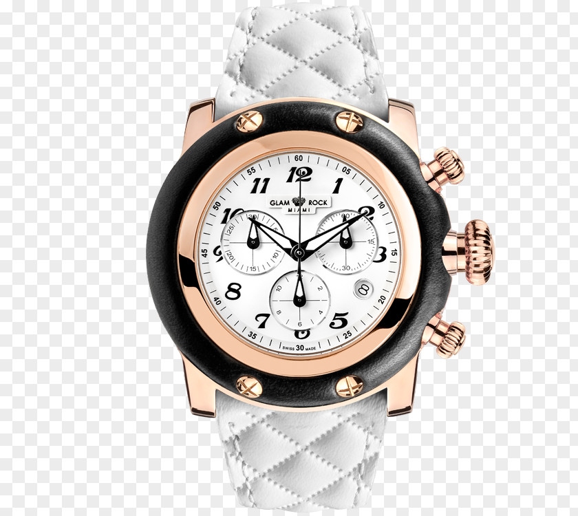 Watch Strap Glam Rock Leather Swiss Made PNG