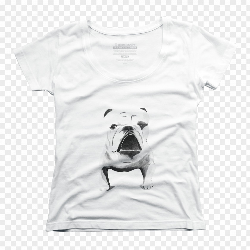 Bull Dog T-shirt Sleeve Top Clothing PNG