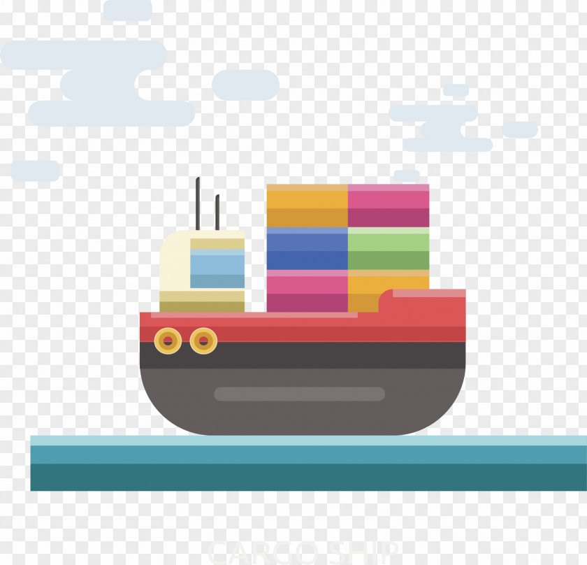Color Shipping Ship Intermodal Container Cargo Port PNG