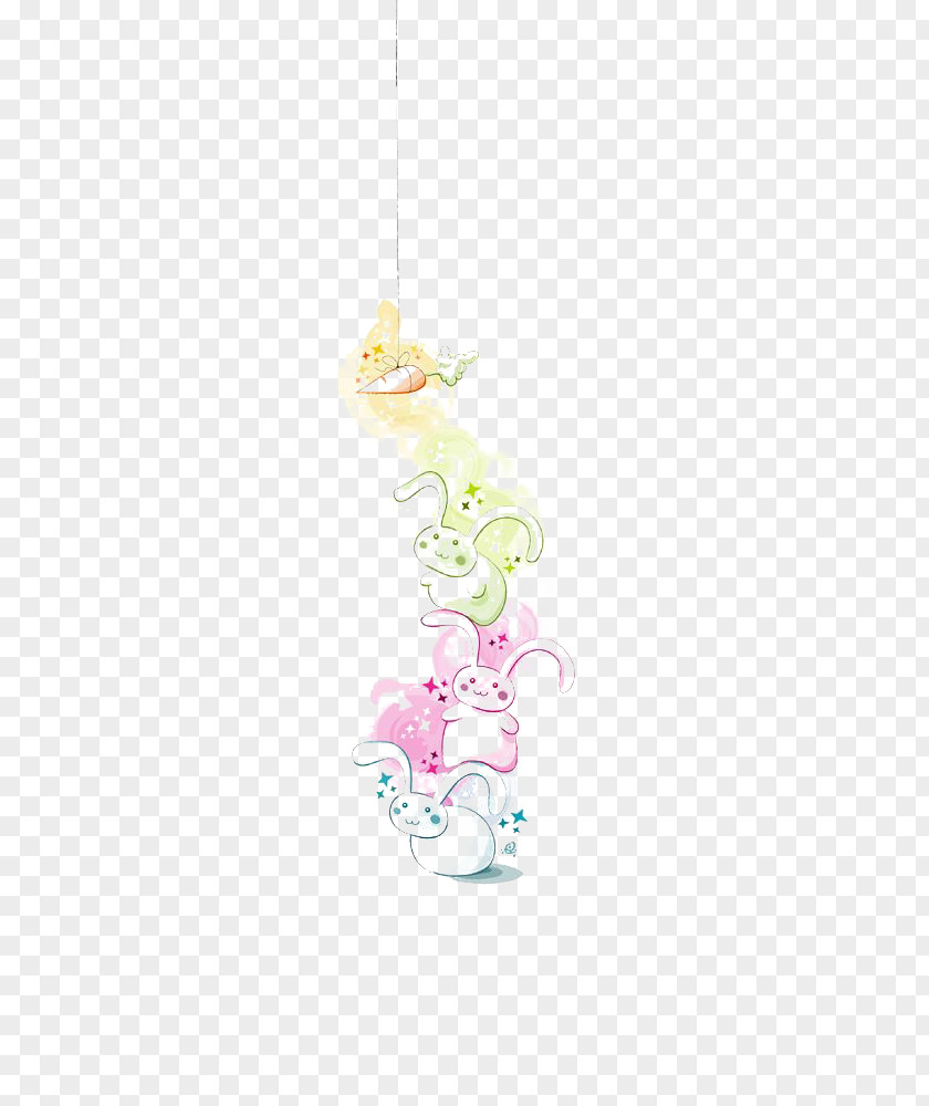 Creative Rabbit Cartoon Character Illustration PNG