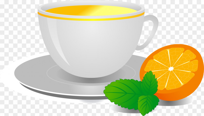 Orange Tea Hibiscus Coffee Cup Pu'er PNG