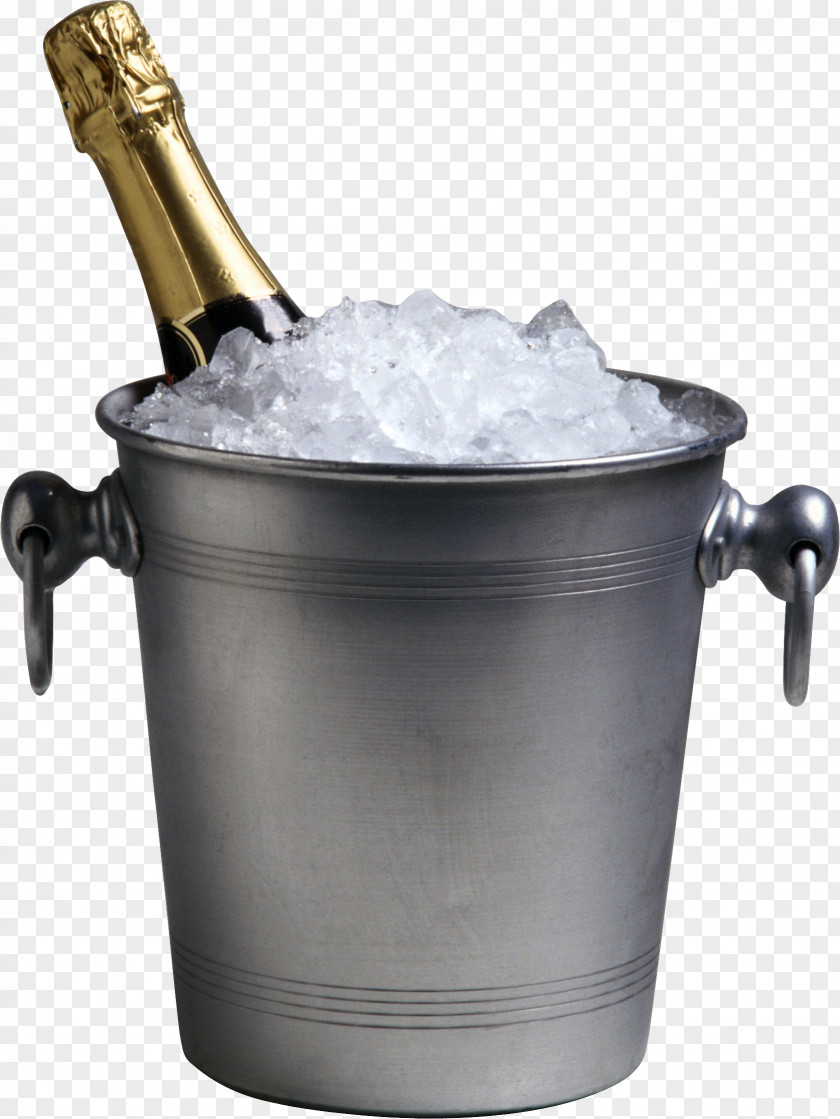 Bucket Champagne Bottle Wine Glass PNG