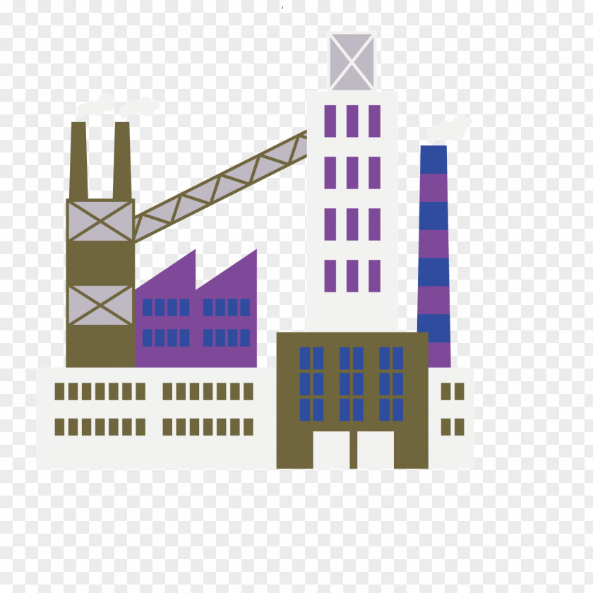 Vector Cartoon Coal Power Plant Petrochemical Station Petroleum Industry PNG