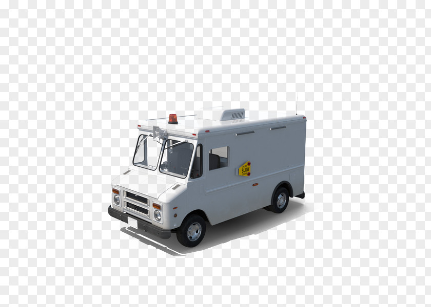 White Ice Cream Truck Van Car Compact PNG