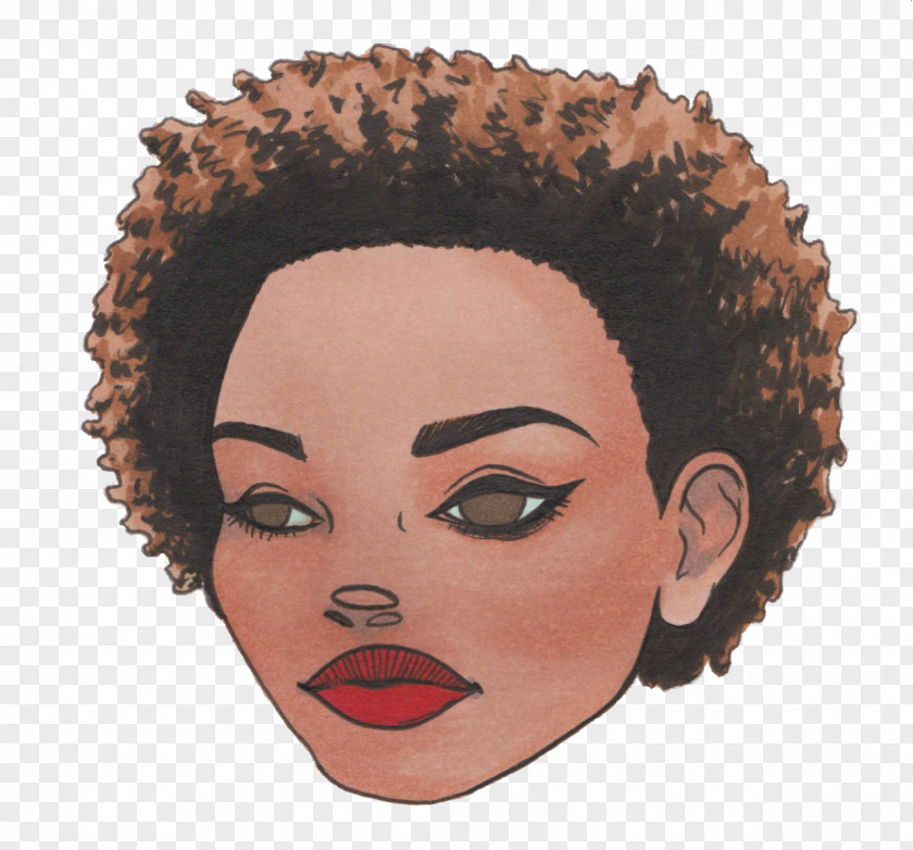 African American Natural Black Hairstyles Braids Eyebrow Portrait -m- Hair Coloring Cheek Chin PNG