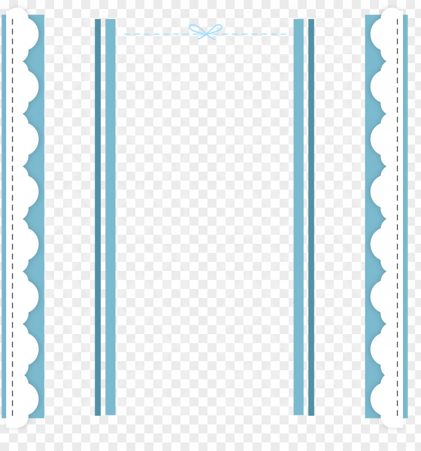 Blue Cartoon Border Structure Pattern PNG