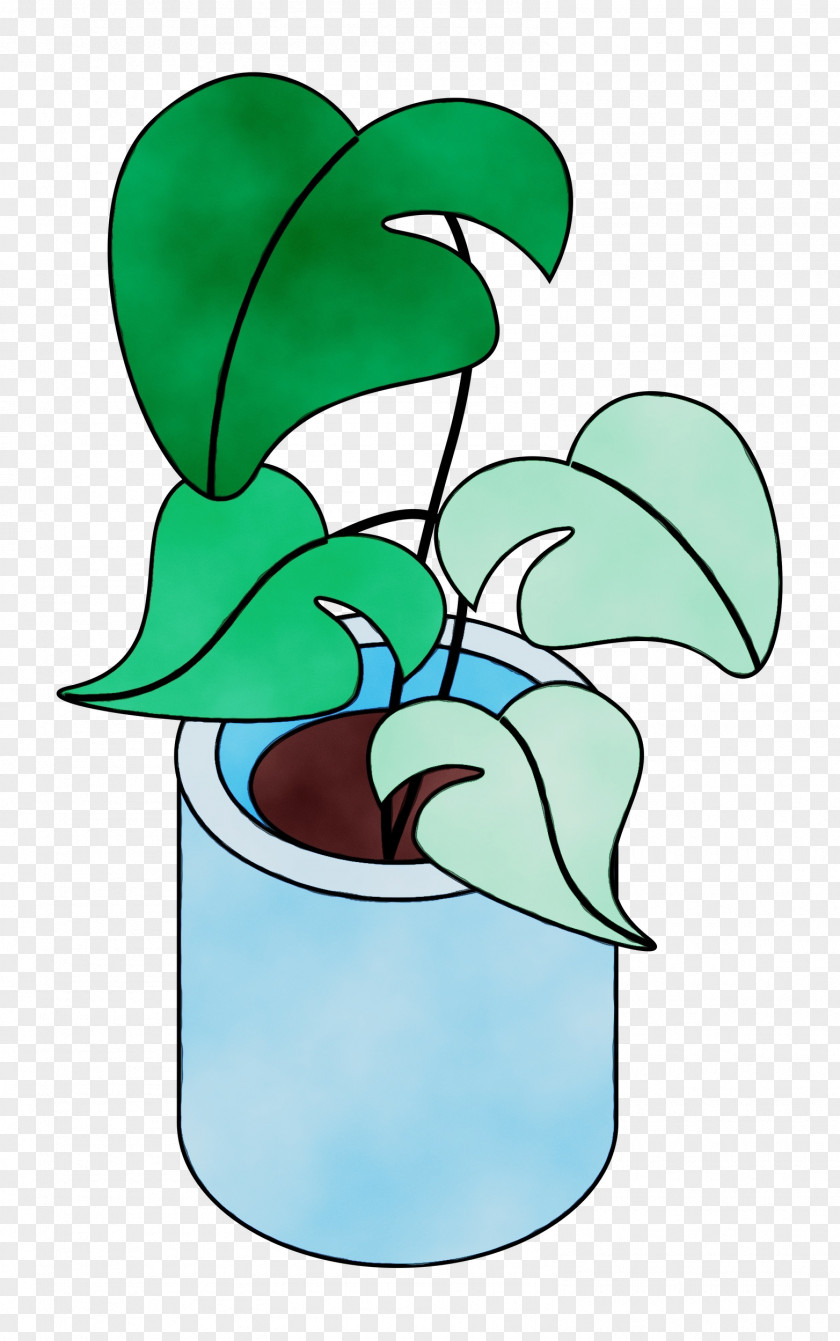 Flower Plant Stem Cartoon Leaf Green PNG