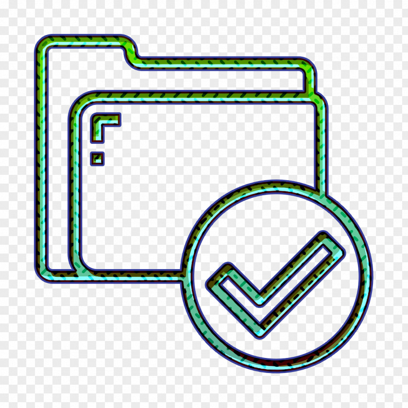 Folder And Document Icon Checkmark PNG