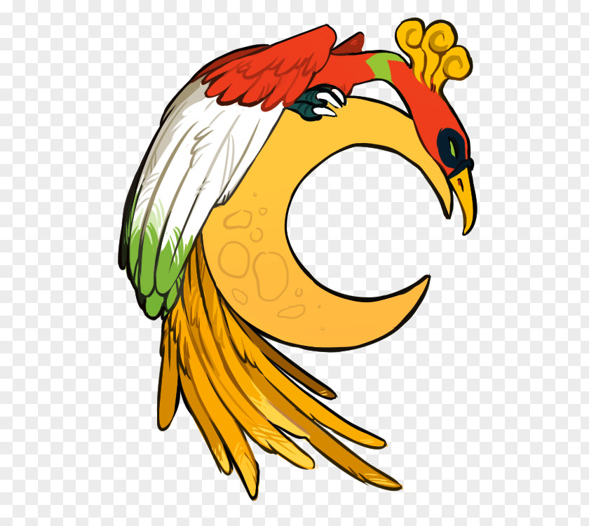 Golden Moon Rooster Macaw Beak Clip Art PNG