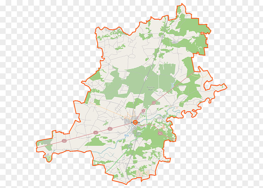 Location Map Gmina Wyszków Mostówka, County Kręgi, Głuchy Porządzie PNG