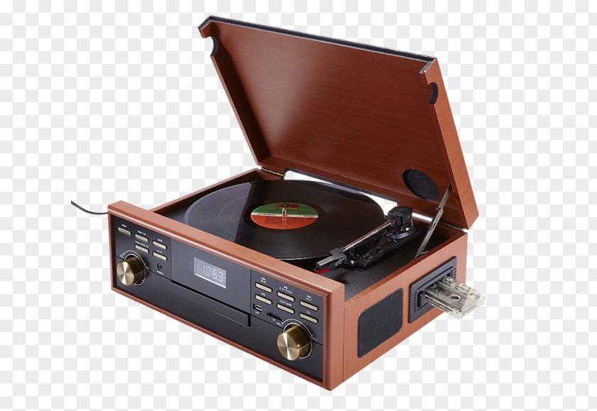 Big Ben Turntable Phonograph Record Cassette Deck PNG