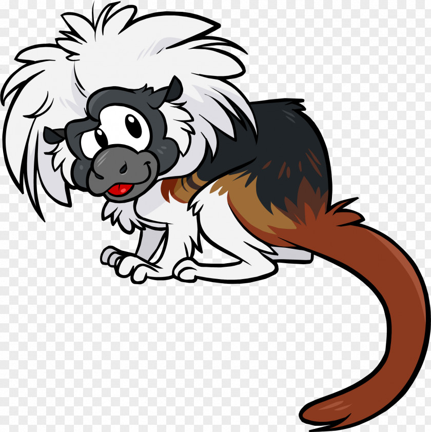 Cotton Top Tamarin Animal Cotton-top Monkey Tapir Clip Art PNG