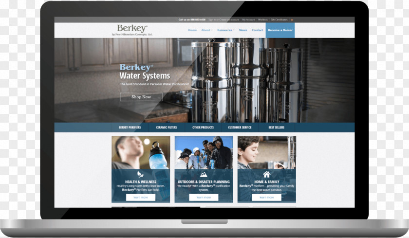 Berkey Water Filter Canada Brand Display Advertising Electronics Multimedia PNG