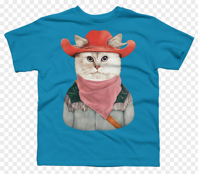 Cat Lover T Shirt T-shirt Kitten Painting Tabrez Mirza 'Tees Maar' Khan PNG