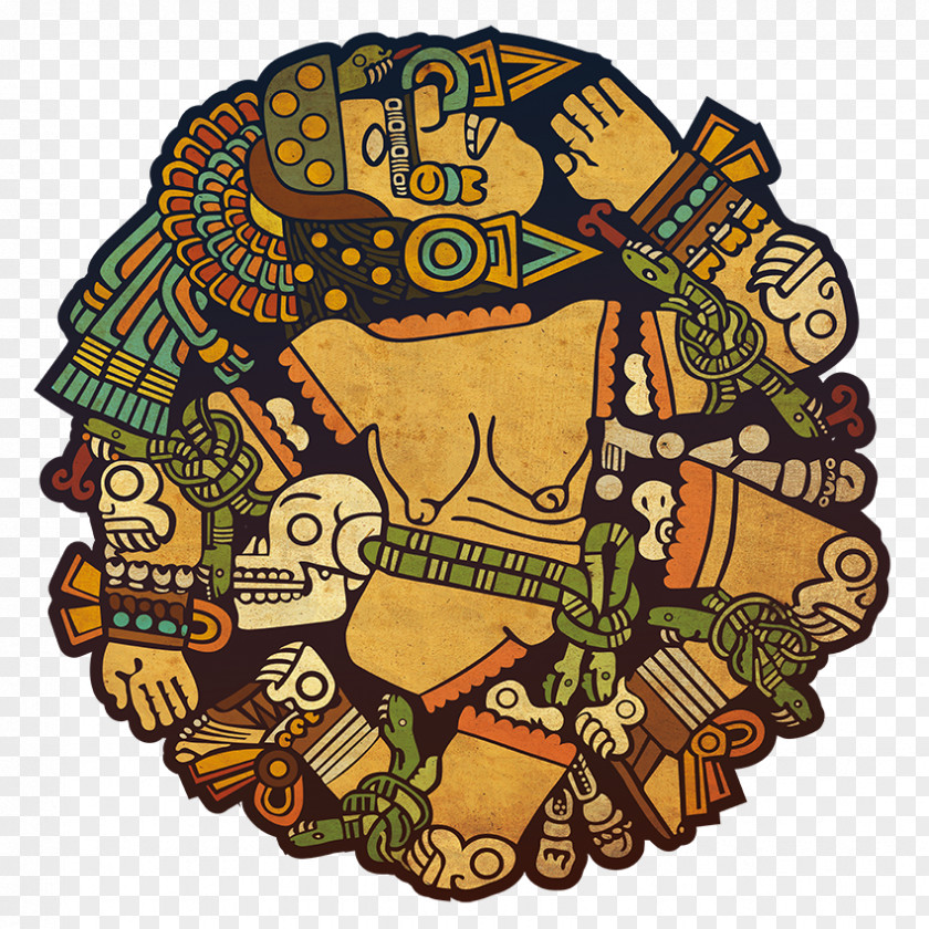 Goddess Aztec Calendar Stone Coyolxauhqui Maya Civilization Mythology PNG