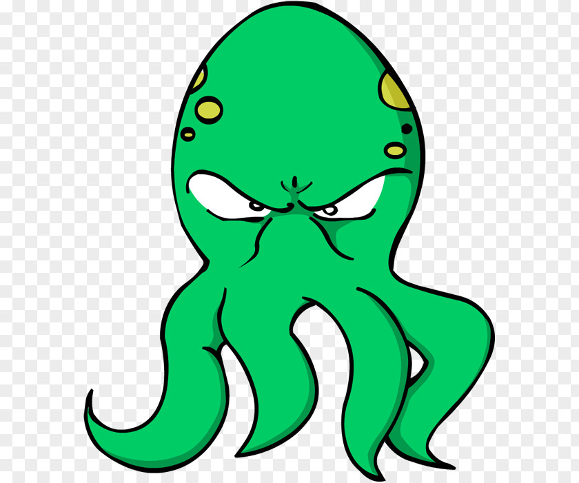 Line Octopus Character Cartoon Clip Art PNG