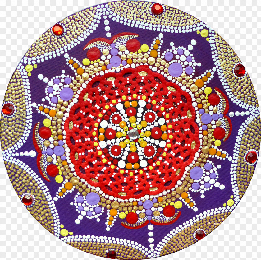 Paperrplane Painted Dotted Line Art Textile Circle PNG