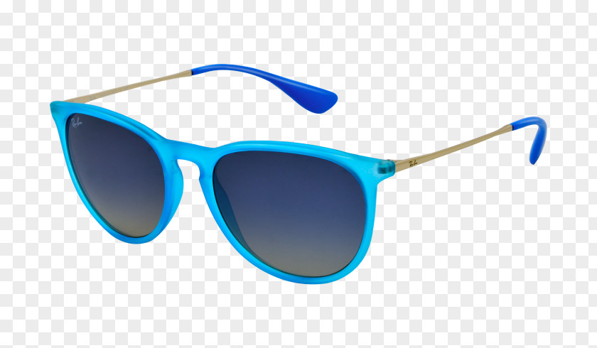 Ray Ban Ray-Ban Erika Classic Aviator Sunglasses Blue PNG