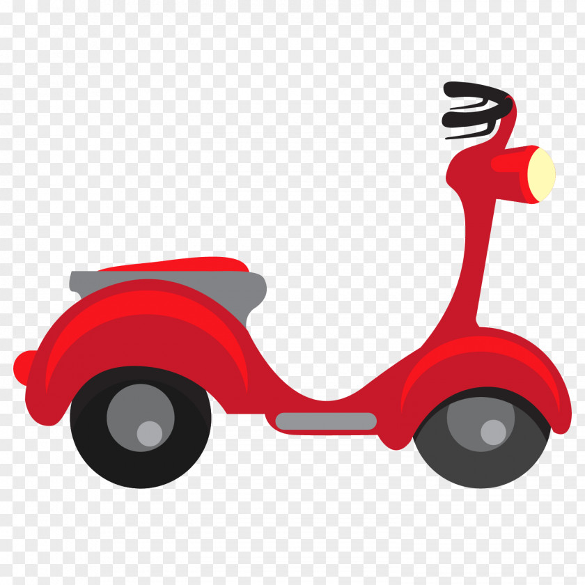 Red Electric Car Material Scooter Vehicle Motorcycle PNG