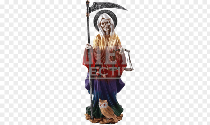 Santa Muerte Statue Bible Religion Folk Saint PNG