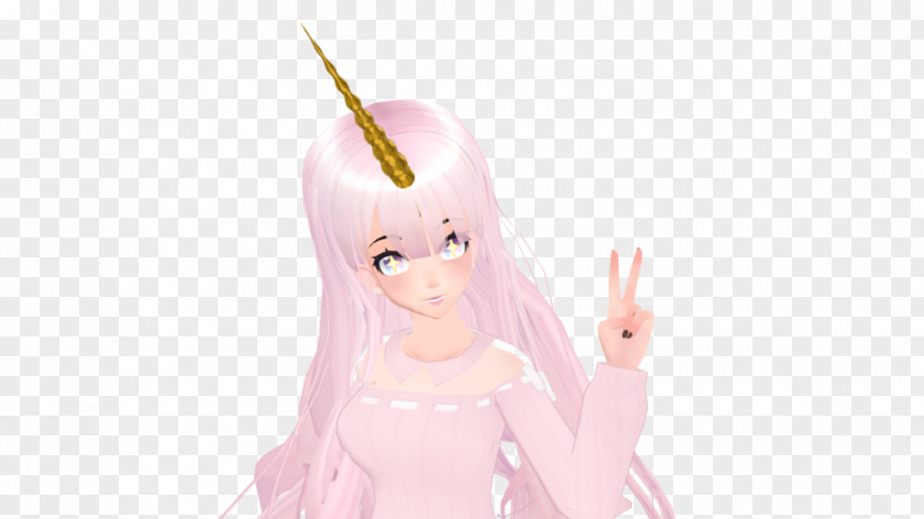 Unicorn Horn Finger Joint Figurine Character PNG