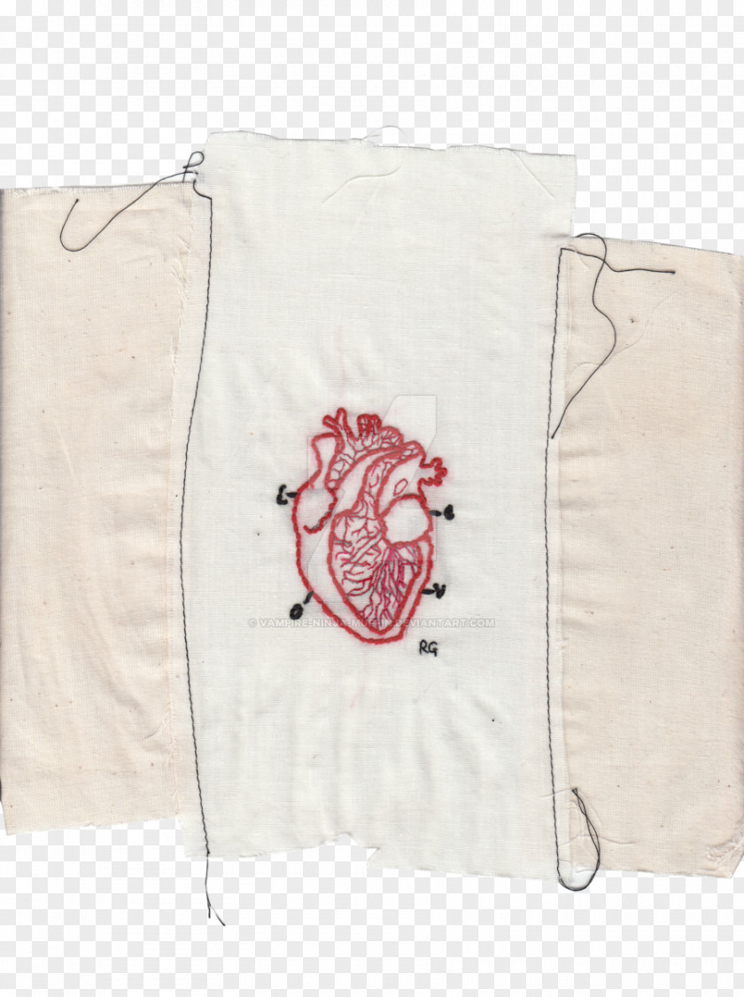 Anatomic Heart Textile PNG