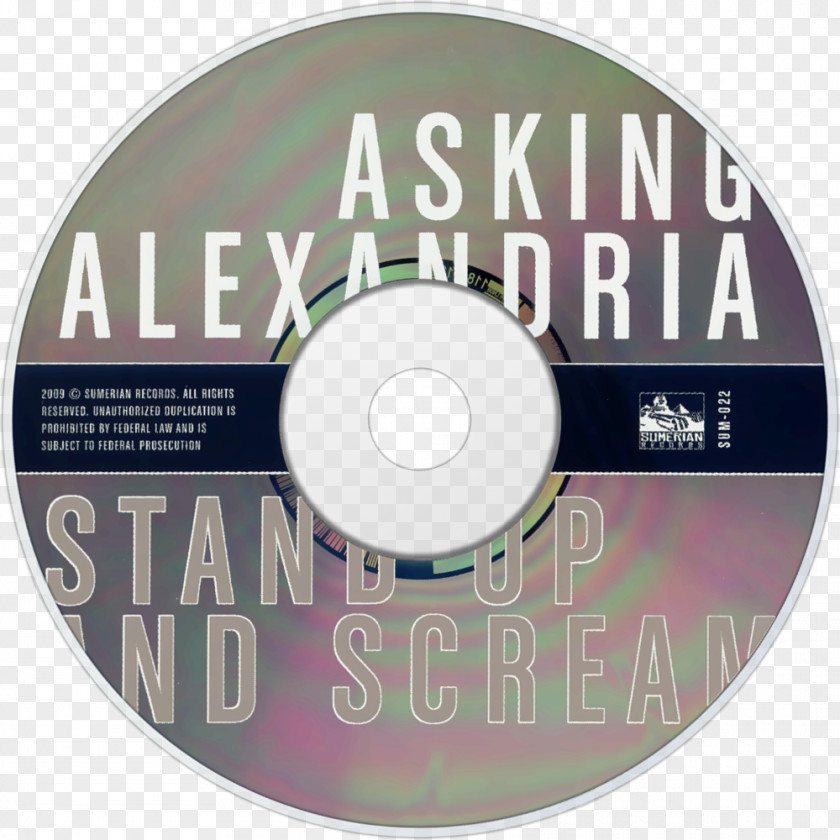 Asking Alexandria Compact Disc Stand Up And Scream Stepped Scratched Life Gone Wild PNG