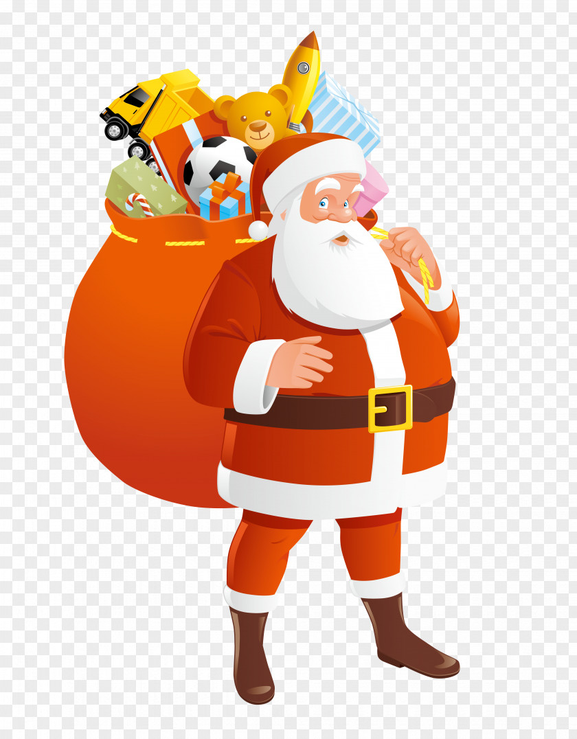 Cartoon Santa Claus Vector Material Clauss Reindeer Christmas PNG