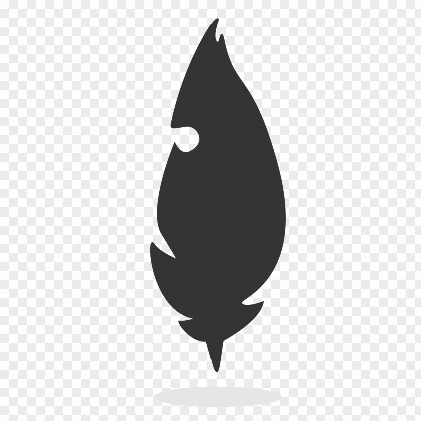 Silhouette Black White Leaf PNG