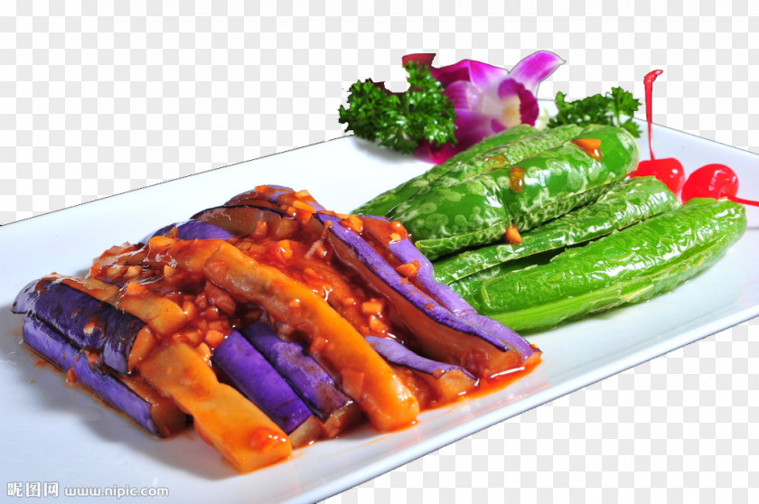 Eggplant Pepper Vegetarian Cuisine Sweet And Sour Vegetable Stir Frying PNG