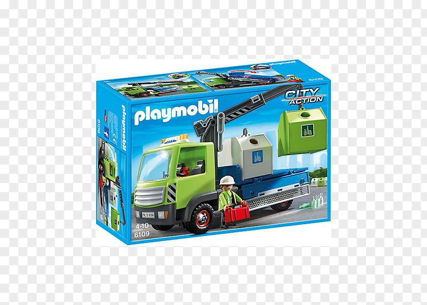 Glass Waste Playmobil Dump Truck Toy Vehicle PNG