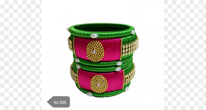 Jewellery Bangle Bracelet Magenta Silk PNG