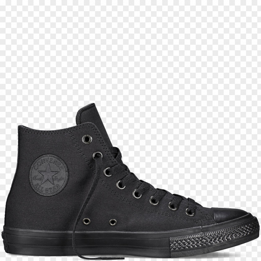 Nike Chuck Taylor All-Stars Converse CT II Hi Black/ White High-top Shoe PNG
