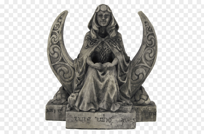 The Goddess Of Moon Figurine Sculpture Wicca Statue Triple PNG