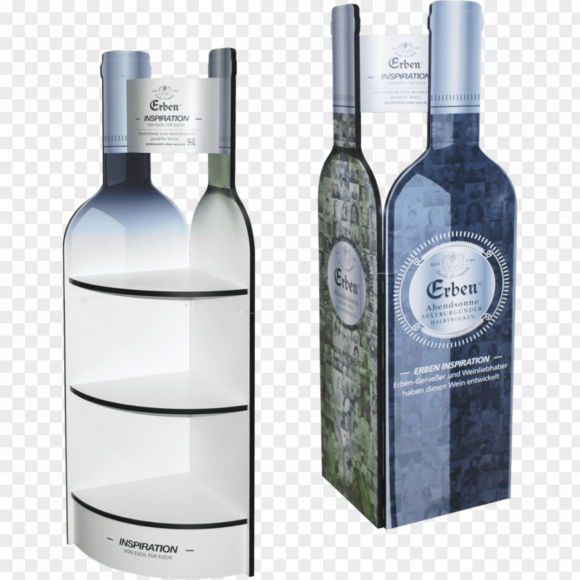 Wine Point Of Sale Display Glass Bottle PNG