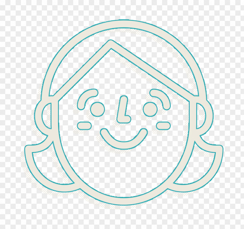 Woman Icon Happy People Outline Emoji PNG