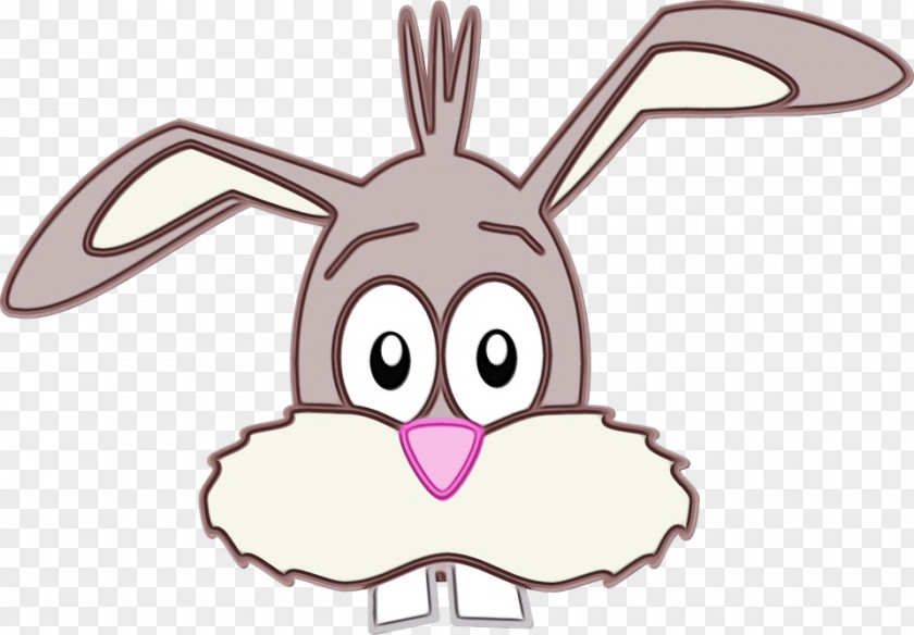 Animal Figure Line Art Easter Bunny Background PNG