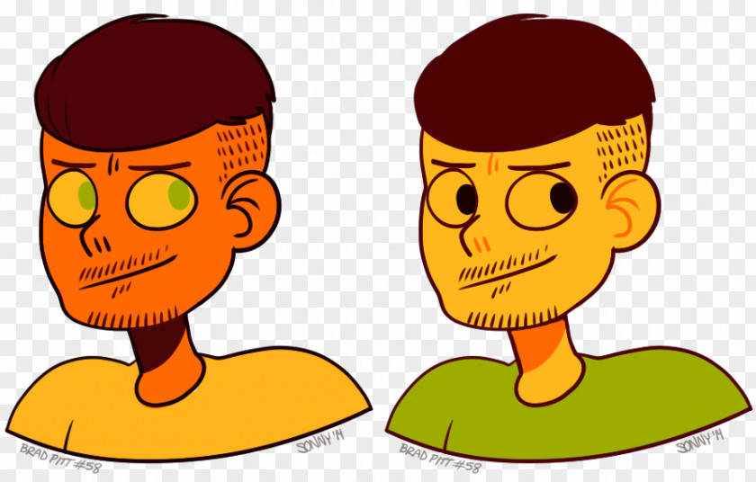 Brad Pitt Cartoon Human Behavior Yellow Clip Art PNG