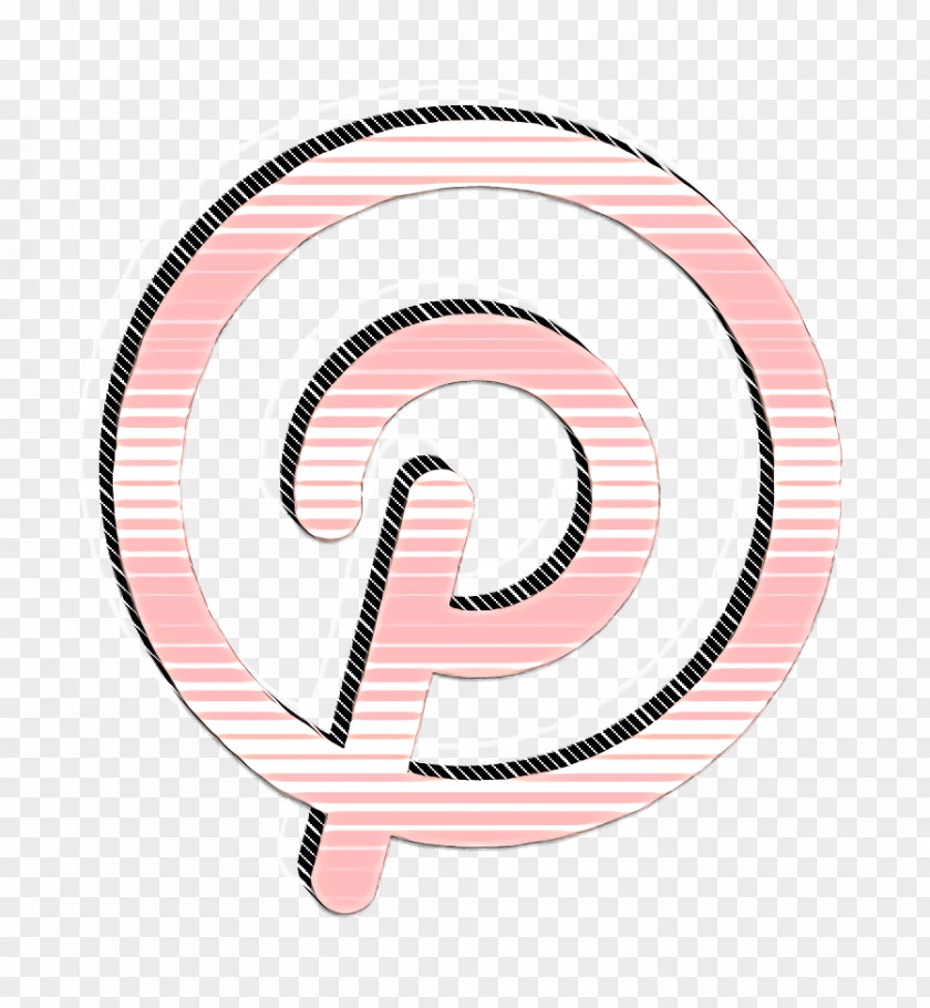 Social Media Outline Icon Pinterest PNG