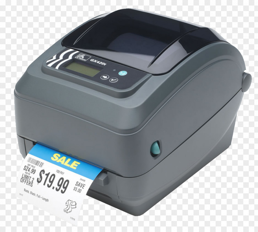 Barcode Printer Thermal-transfer Printing Label Zebra Technologies PNG